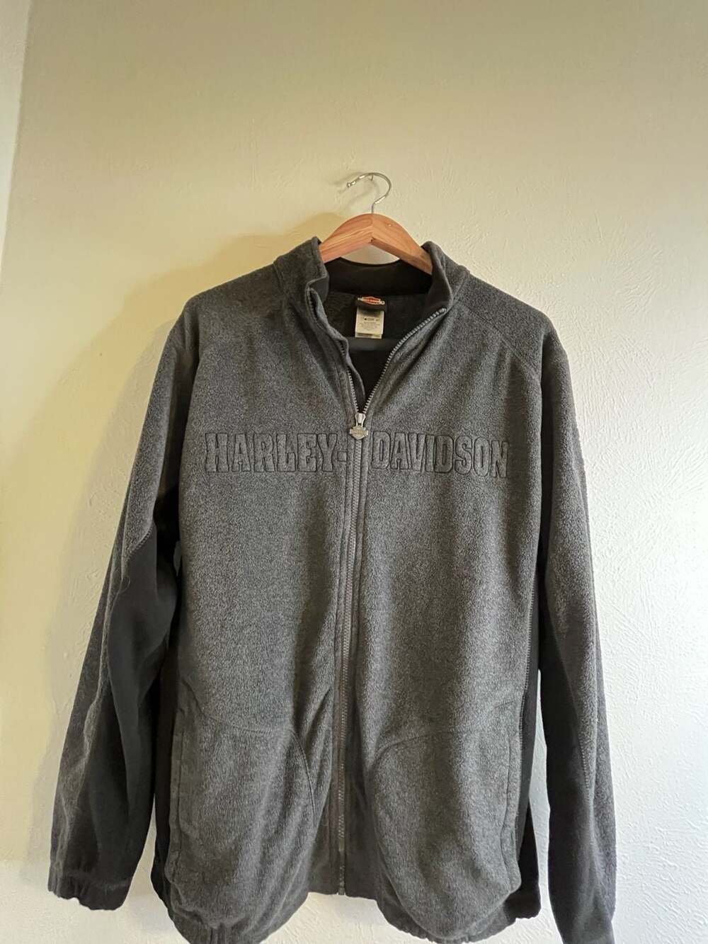 Harley-Davidson Road Rebel Grey Fleece Moto Jacket 🏍️ - Picture 2 of 6